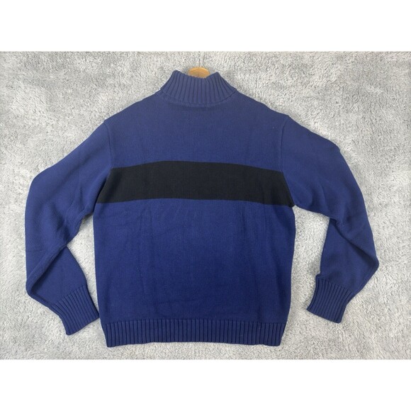 Vintage Polo Ralph Lauren Turtleneck Sweater Pullover Mens Large Blue/black - Picture 7 of 8